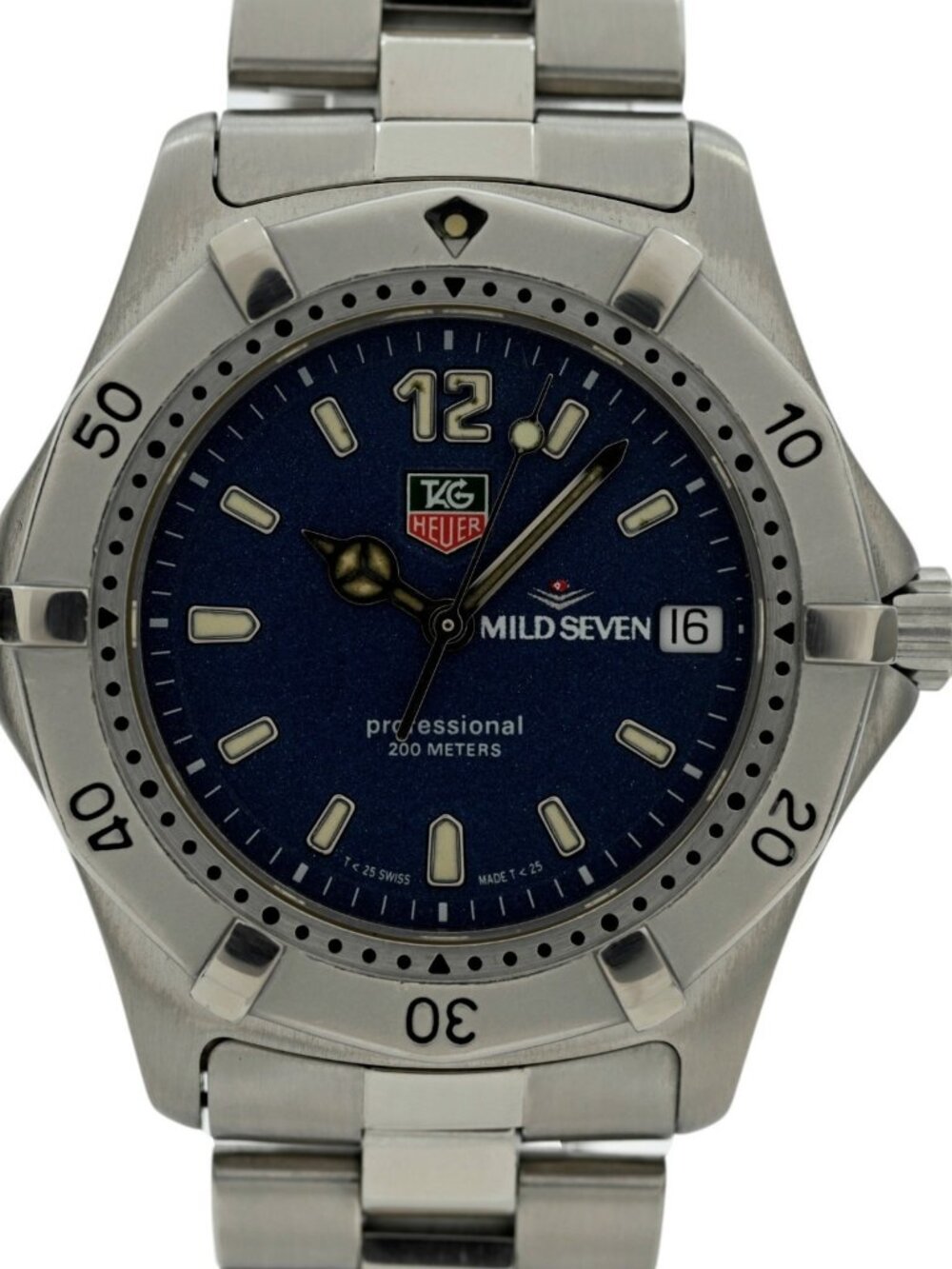 Tag Heuer 38mm Men's 2000 Series "Mild Seven" Blue Dial Quartz Watch Ref WK1113!